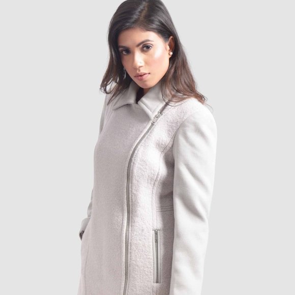 OLGYN Women’s Gray Plus Size Coat - Picture 3 of 4